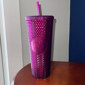 NWT - Starbucks 24 OZ Raspberry Studded Tumbler